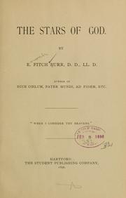 Front cover of The stars of God by E. F. Burr