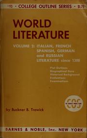 Cover of World literature by Buckner B. Trawick