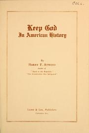 Front cover of Keep God in American history by Harry Fuller Atwood