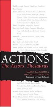 Front cover of ACTIONS the Actors' Thesaurus by Marina Caldarone