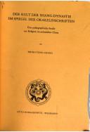 Cover of Der Kult der Shang-Dynastie im Spiegel der Orakelinschriften by Tsungtung Chang