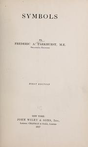 Front cover of Symbols by Frederic Augustus Parkhurst
