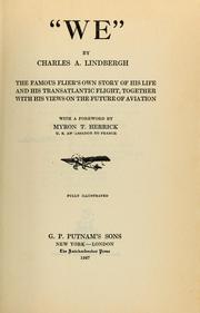 Cover of "We," by Charles A. Lindbergh