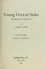 Cover of Young lives at stake by Charity James