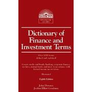 Front cover of Dictionary of finance and investment terms by Downes, John