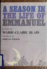 Cover of Une saison dans la vie d'Emmanuel by Marie-Claire Blais
