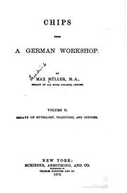Front cover of Chips from a German Workshop by F. Max Müller
