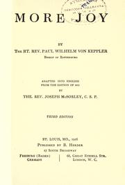 Front cover of Mehr freude by Paul Wilhelm von Keppler