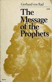Cover of Die Botschaft der Propheten by Gerhard von Rad