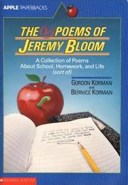 Front cover of The D- poems of Jeremy Bloom by Gordon Korman