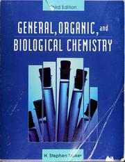 Cover of General Organic and Biological Chemistry by H. Stephen Stoker