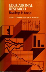 Cover of Educational research by Irvin J. Lehmann