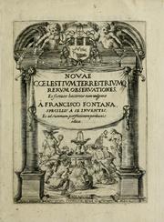 Front cover of Novae coelestium terrestriumq[ue] rerum observationes by Francesco Fontana