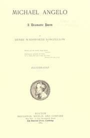 Cover of Michael Angelo by Henry Wadsworth Longfellow