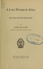 Front cover of A lone woman in Africa by Agnes McAllister