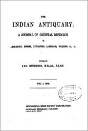 Front cover of The Indian Antiquary by James Burgess