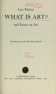 Front cover of Chto takoe iskusstvo? / What is art? by Лев Толстой