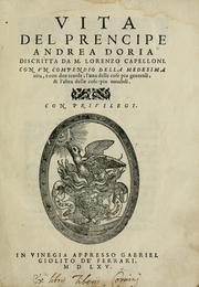 Front cover of Vita del prencipe Andrea Doria by Lorenzo Capelloni