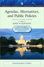 Front cover of Agendas, alternatives, and public policies by John W. Kingdon