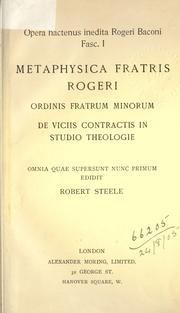 Front cover of Opera hactenus inedita Rogeri Baconi by Roger Bacon