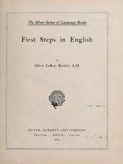 Cover of First steps in English by Albert Le Roy Bartlett