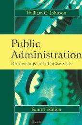 Cover of Public administration by Johnson, William C.