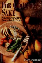 Cover of For goodness' sake by Terry Blonder Golson