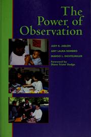 Front cover of The power of observation by Judy R. Jablon