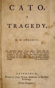 Front cover of Cato by Joseph Addison