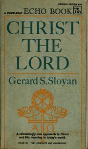 Front cover of Christ the Lord by Sloyan, Gerard Stephen