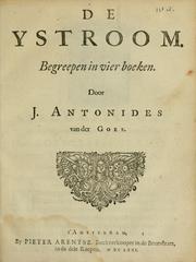 Front cover of De Ystroom by Johannes Antonides van der Goes