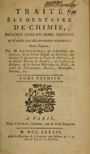 Cover of Traité élémentaire de chimie by Antoine Laurent Lavoisier