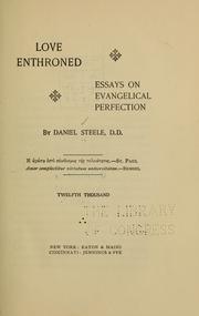 Cover of Love enthroned by Daniel Steele D.D.