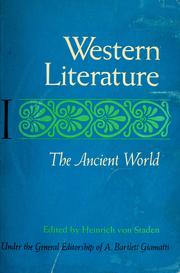 Front cover of Western literature by Heinrich Von Staden