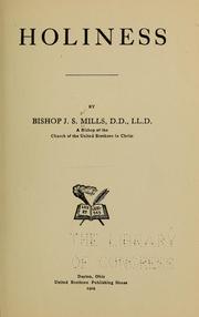 Cover of Holiness by J. S. Mills