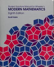 Front cover of Student solutions manual for Wheeler's modern mathematics by Scott Holm
