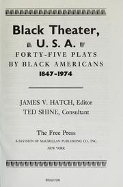 Cover of Black Theater U.S.A by Hatch