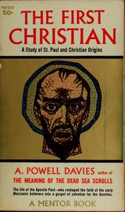 Cover of The first Christian by A. Powell Davies