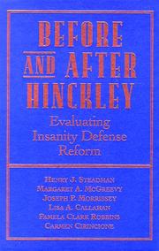 Cover of Before and after Hinckley by Henry J. Steadman