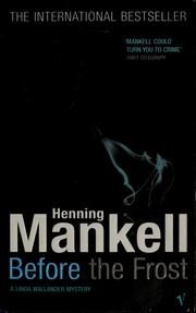 Cover of Innan frosten by Henning Mankell