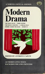 Front cover of Modern drama by Anthony Francis Caputi