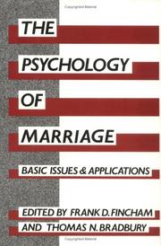 Front cover of The psychology of marriage by Thomas N. Bradbury