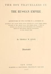 Front cover of The boy travellers in the Russian Empire by Thomas Wallace Knox