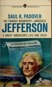 Cover of Jefferson by Saul Kussiel Padover
