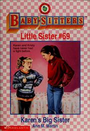 Front cover of Karen's big sister by Ann M. Martin