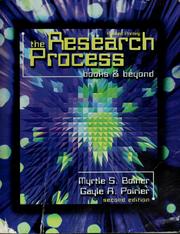 Cover of The research process by Myrtle S. Bolner