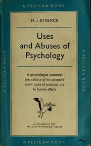 Cover of Uses and abuses of psychology by Hans Jurgen Eysenck