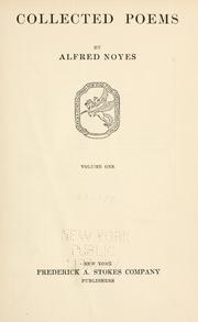 Cover of Collected poems by Alfred Noyes