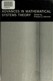 Front cover of Advances in mathematical systems theory by Preston C. Hammer