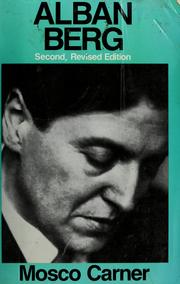 Cover of Alban Berg by Mosco Carner
